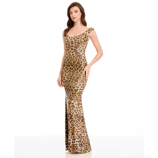 Dress the Population Women's Josie Scoop-Neck Gown
