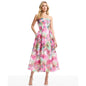 Dress the Population Women's Mika Strapless Floral Dress