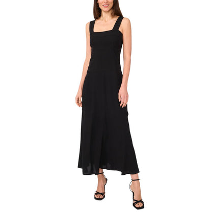 Vince Camuto Women's Challis Square-Neck Smocked-Back Sleeveless Maxi Dress