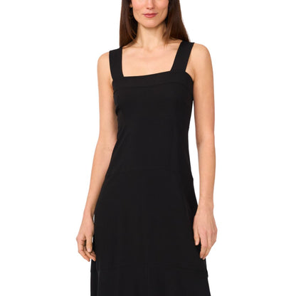 Vince Camuto Women's Challis Square-Neck Smocked-Back Sleeveless Maxi Dress