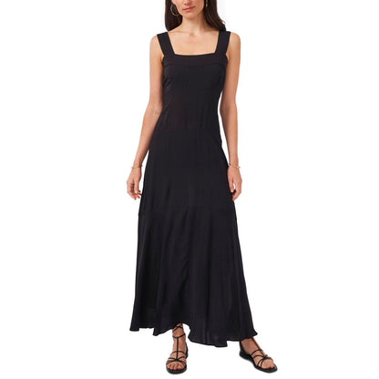 Vince Camuto Women's Challis Square-Neck Smocked-Back Sleeveless Maxi Dress
