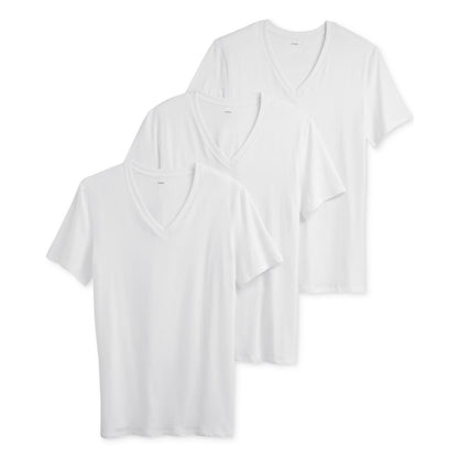 Jockey Men's Smooth Fit Stretch V-Neck T-Shirts, Pack of 3
