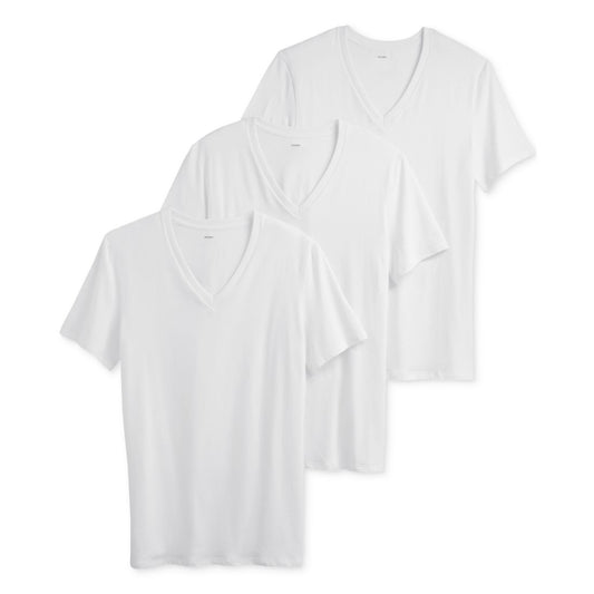 Jockey Men's Smooth Fit Stretch V-Neck T-Shirts, Pack of 3