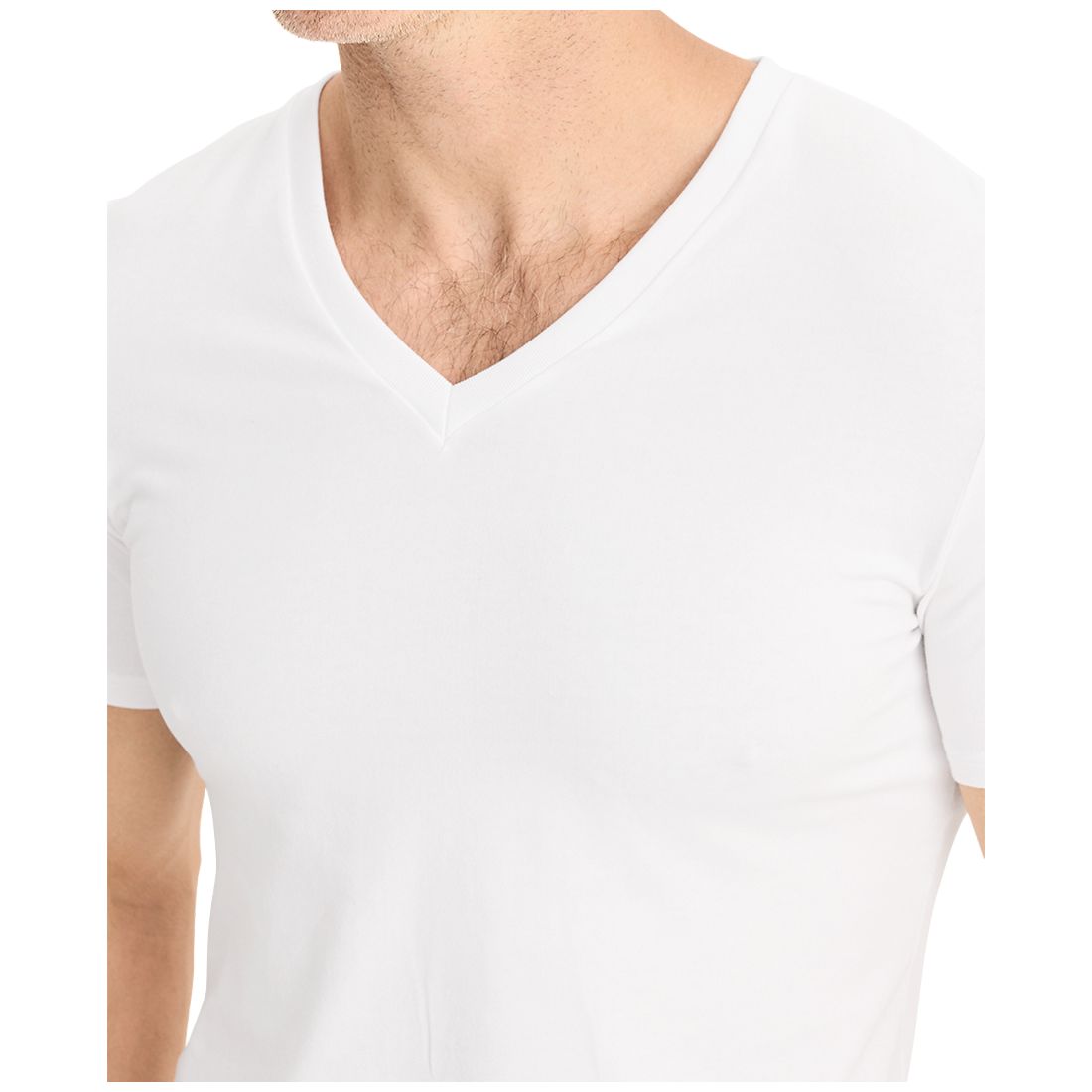Jockey Men's Smooth Fit Stretch V-Neck T-Shirts, Pack of 3