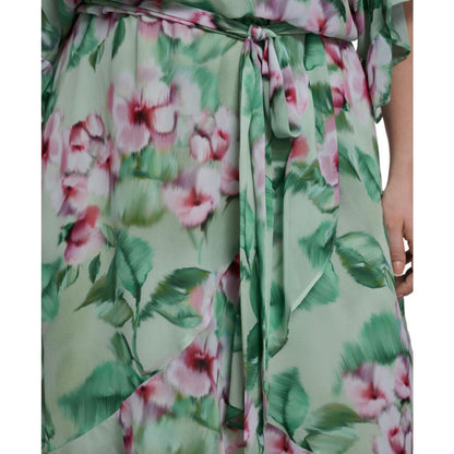 Jessica Howard Plus Size Boat Neck Ruffle-Sleeve Dress