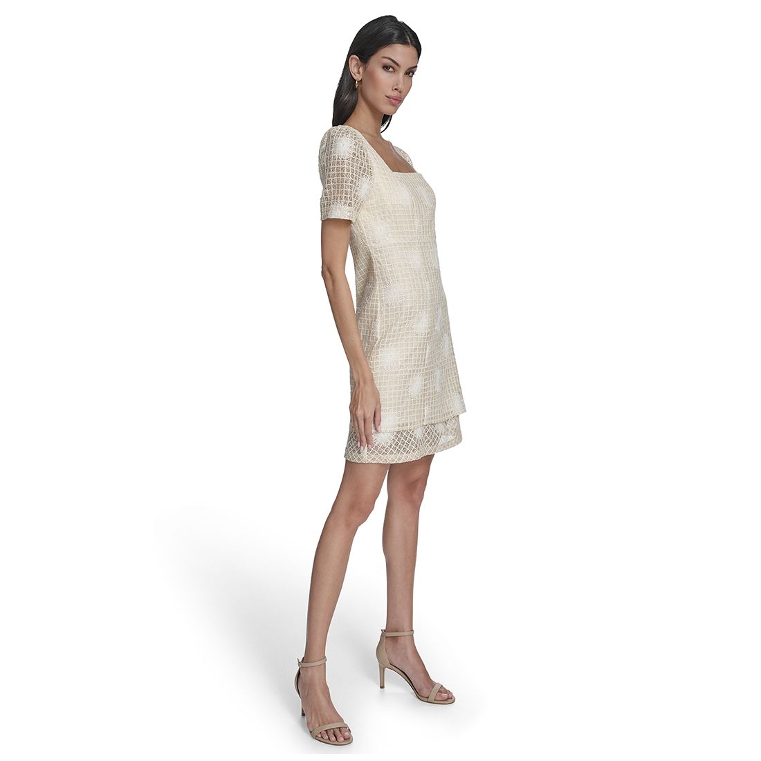 Vince Camuto Women's Novelty Square Neck Dress
