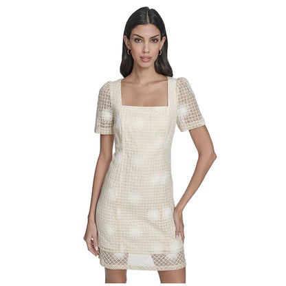 Vince Camuto Women's Novelty Square Neck Dress