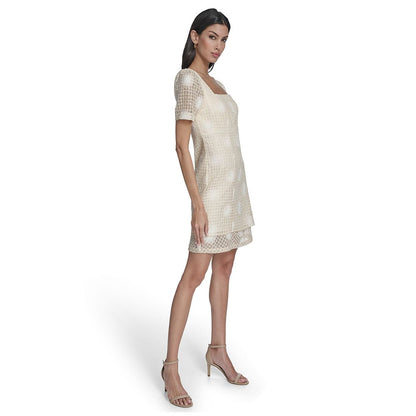 Vince Camuto Women's Novelty Square Neck Dress