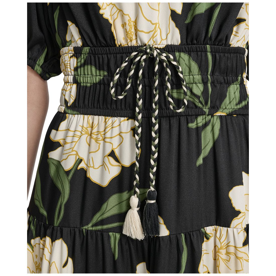 Vince Camuto Women's Printed Puff-Sleeve Midi Dress