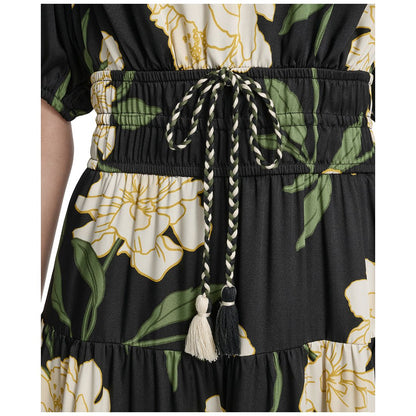 Vince Camuto Women's Printed Puff-Sleeve Midi Dress