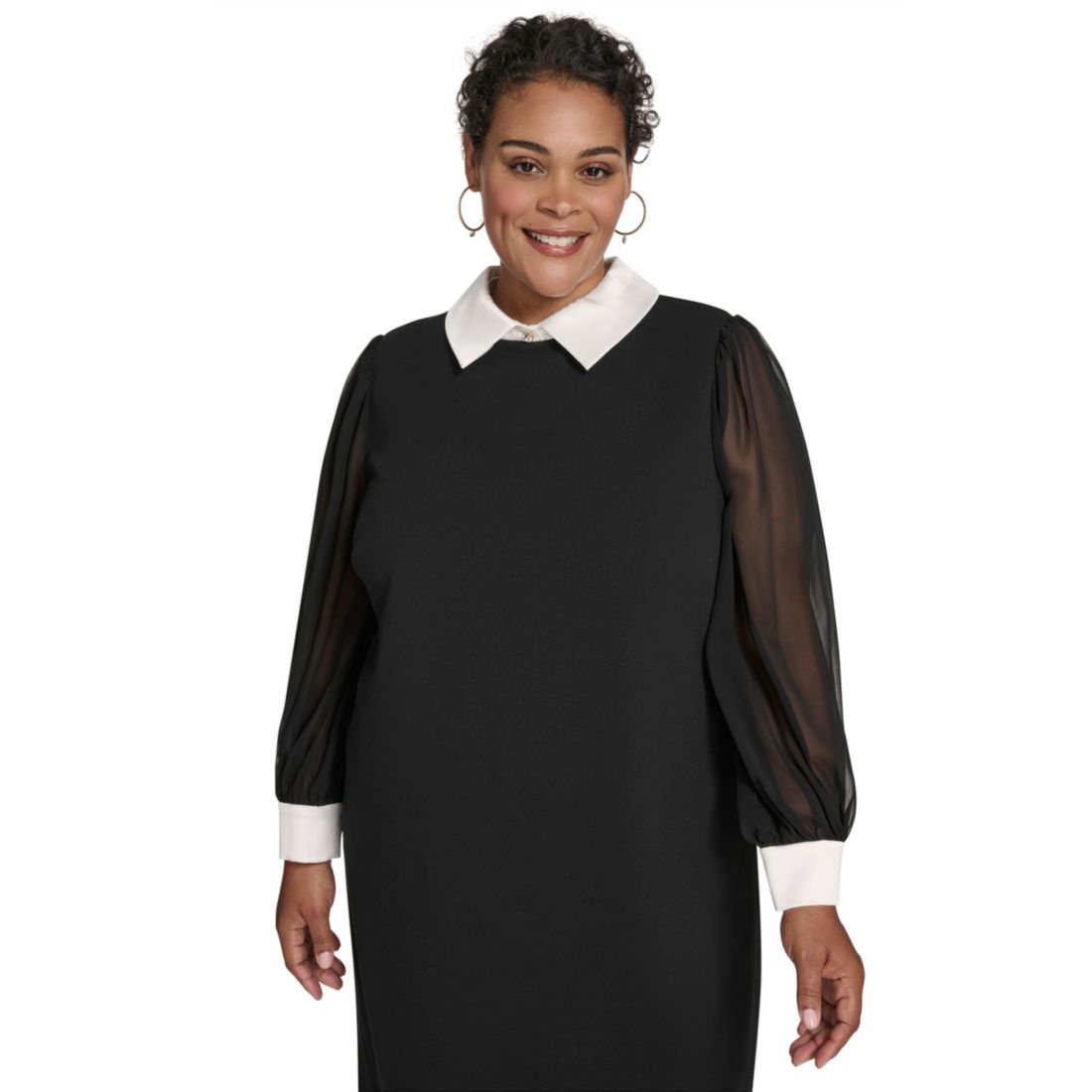 Jessica Howard Plus Size Collared Sheath Dress