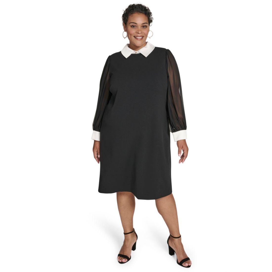 Jessica Howard Plus Size Collared Sheath Dress