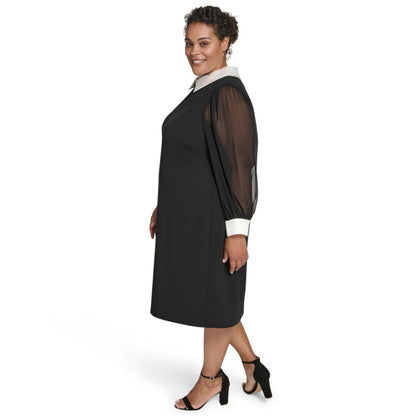 Jessica Howard Plus Size Collared Sheath Dress