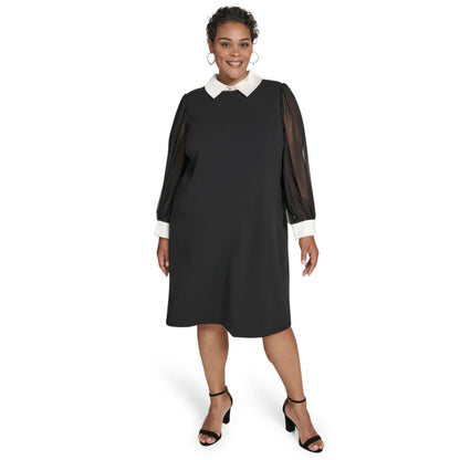 Jessica Howard Plus Size Collared Sheath Dress