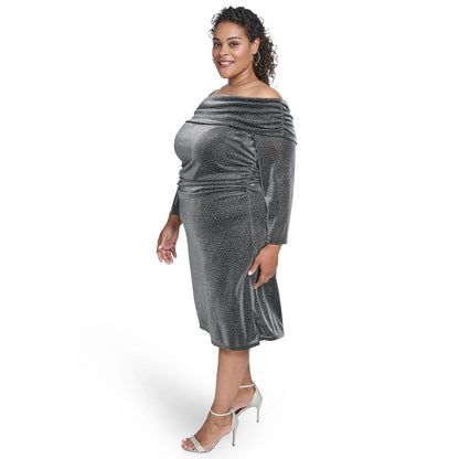 Vince Camuto Plus Size Glitter Knit Midi Dress