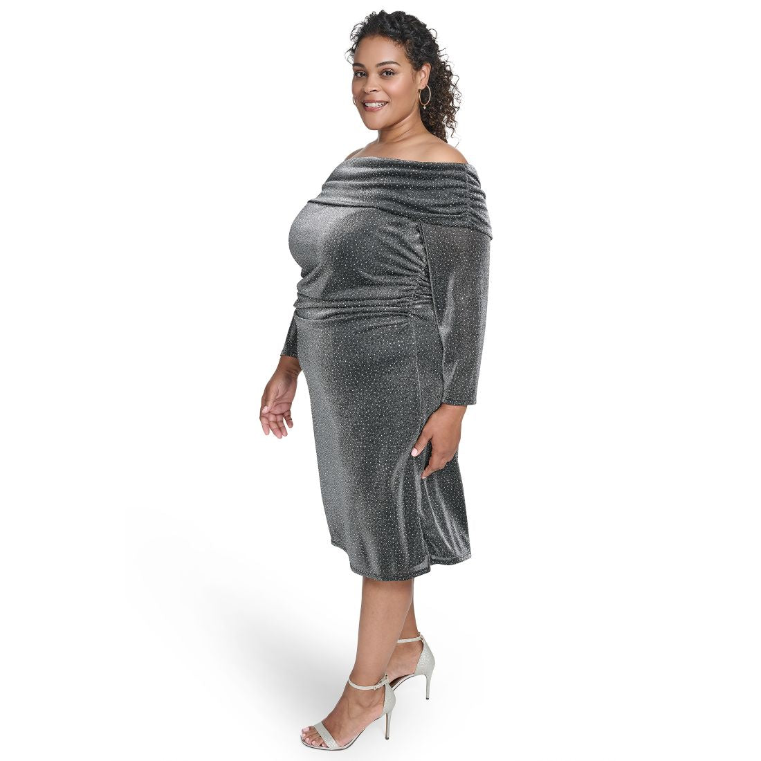 Vince Camuto Plus Size Glitter Knit Midi Dress
