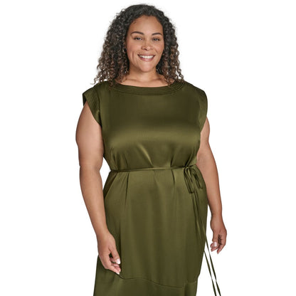 Vince Camuto Plus Size Cap Sleeve Midi Dress