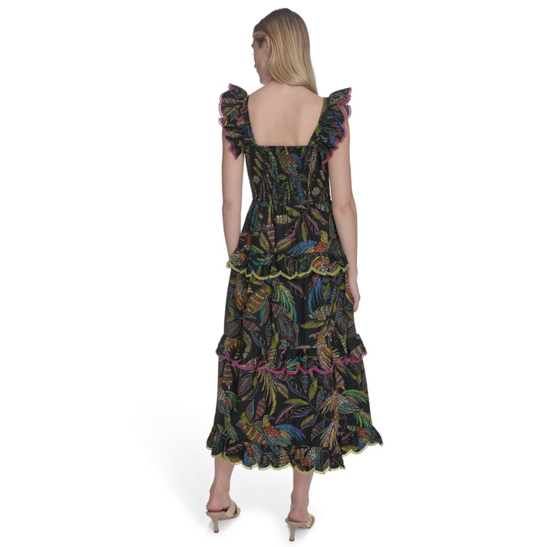 Vince Camuto Women's Cotton Printed Sleeveless Midi Dress