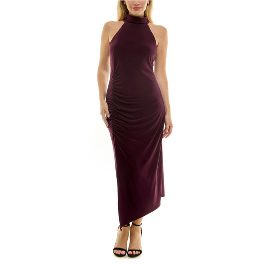 Taylor Women's Ruched Halter Neck Dress