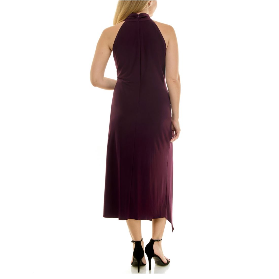 Taylor Women's Ruched Halter Neck Dress