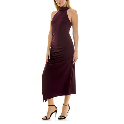 Taylor Women's Ruched Halter Neck Dress