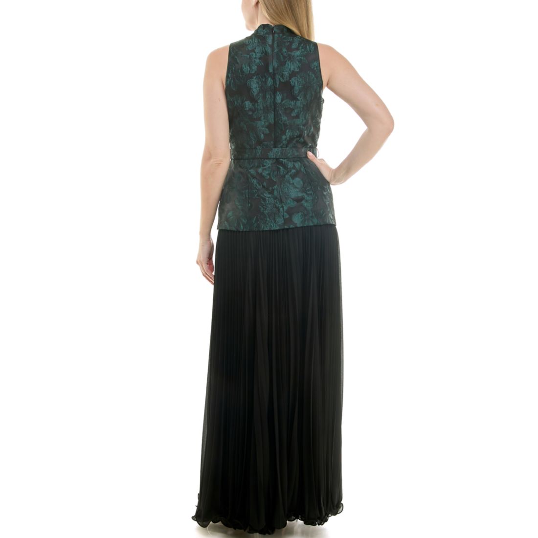 Taylor Women's V-Neck Pleat Detail Dress