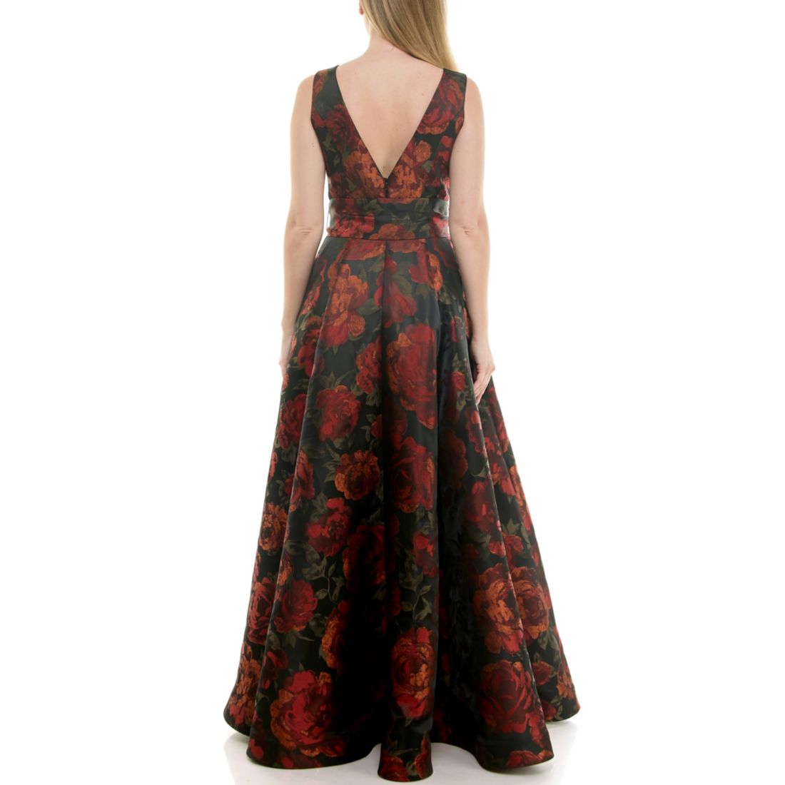 Taylor Women's Printed V-Neck Dress