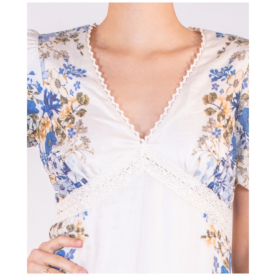 Taylor Women's Floral Puff-Sleeve Dress