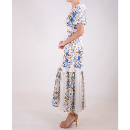 Taylor Women's Floral Puff-Sleeve Dress