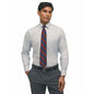 Men's Regular Fit Non-Iron Polo Button-Down Collar Blue Check Pinpoint Dress Shirt