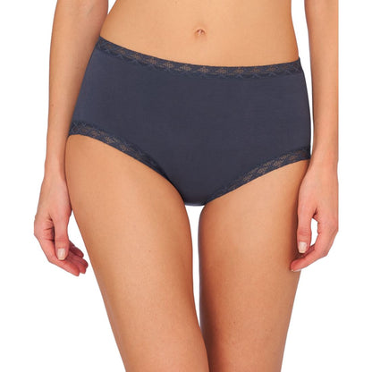 Natori Bliss Lace-Trim High Rise Cotton Brief 755058