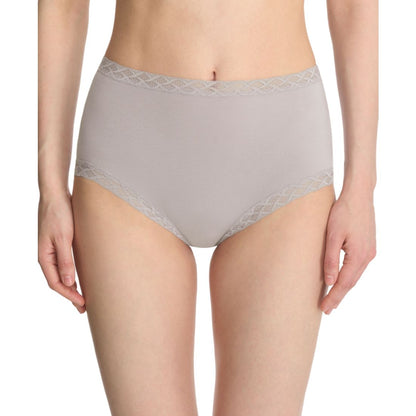 Natori Bliss Lace-Trim High Rise Cotton Brief 755058