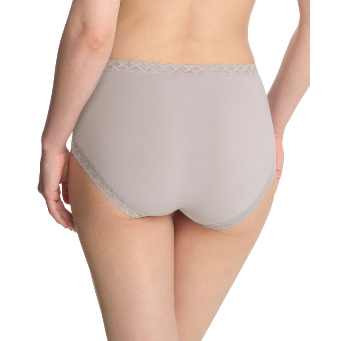 Natori Bliss Lace-Trim High Rise Cotton Brief 755058