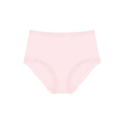 Natori Bliss Lace-Trim High Rise Cotton Brief 755058