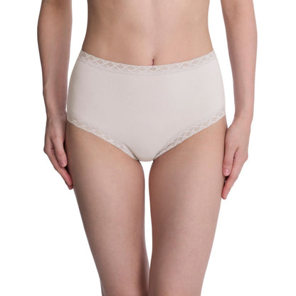 Natori Bliss Lace-Trim High Rise Cotton Brief 755058