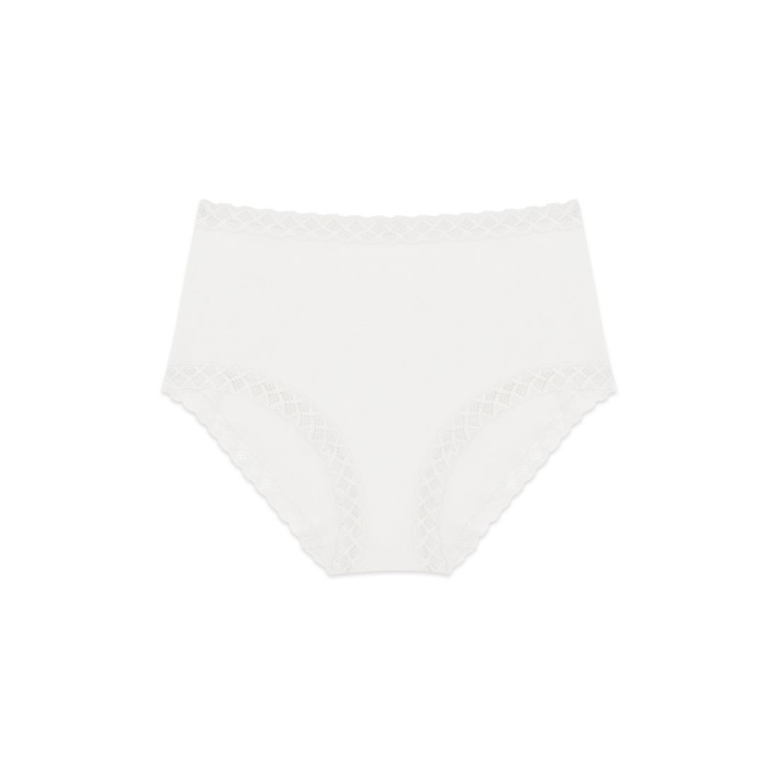 Natori Bliss Lace-Trim High Rise Cotton Brief 755058