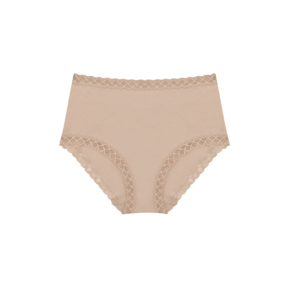 Natori Bliss Lace-Trim High Rise Cotton Brief 755058