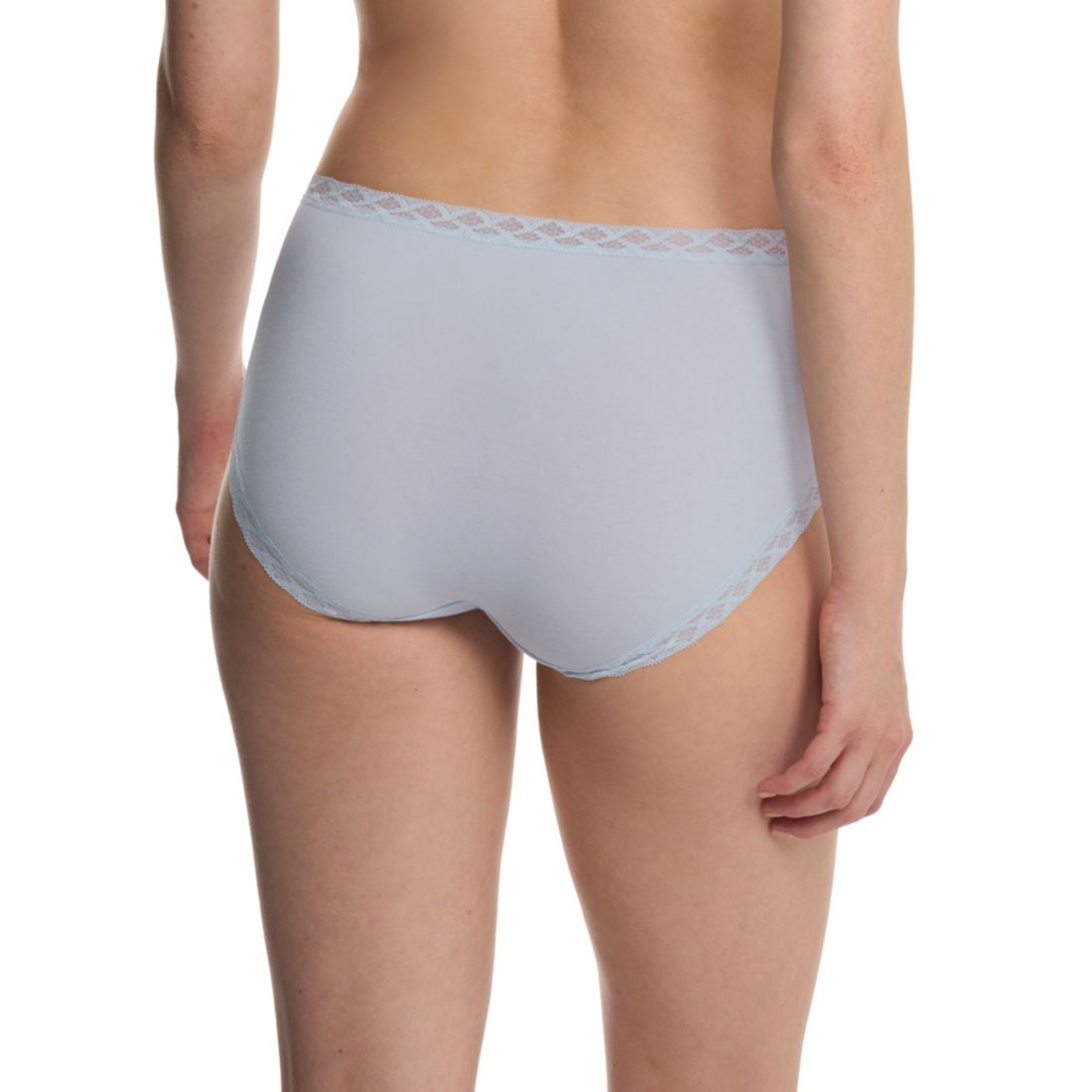 Natori Bliss Lace-Trim High Rise Cotton Brief 755058