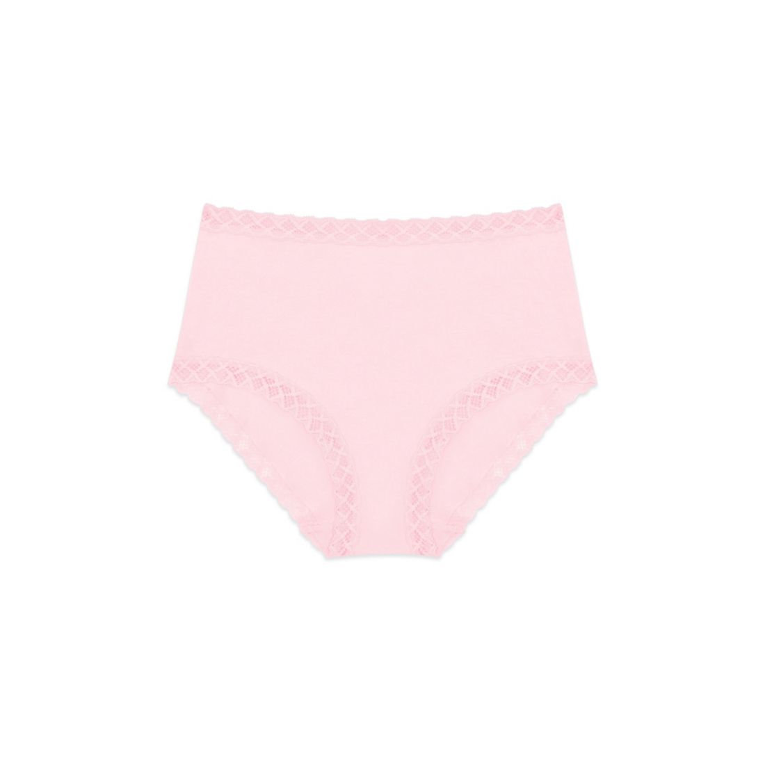 Natori Bliss Lace-Trim High Rise Cotton Brief 755058