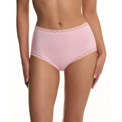 Natori Bliss Lace-Trim High Rise Cotton Brief 755058