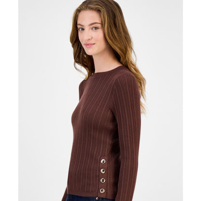 Hooked Up by Iot Juniors' Crewneck Long-Sleeve Sweater