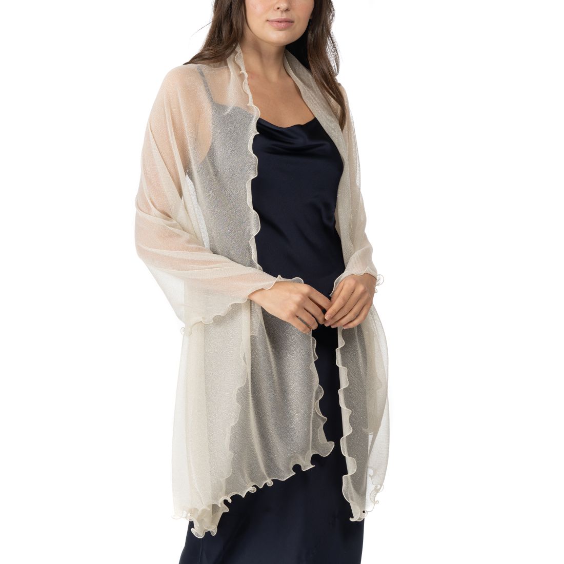 I.n.c. International Concepts Ruffle-Edge Metallic Evening Wrap, Created for Macy's