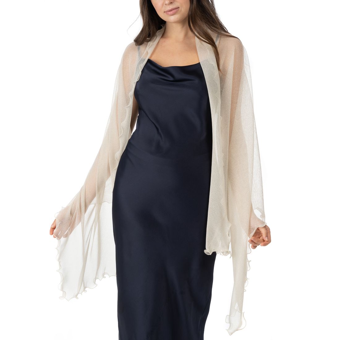 I.n.c. International Concepts Ruffle-Edge Metallic Evening Wrap, Created for Macy's