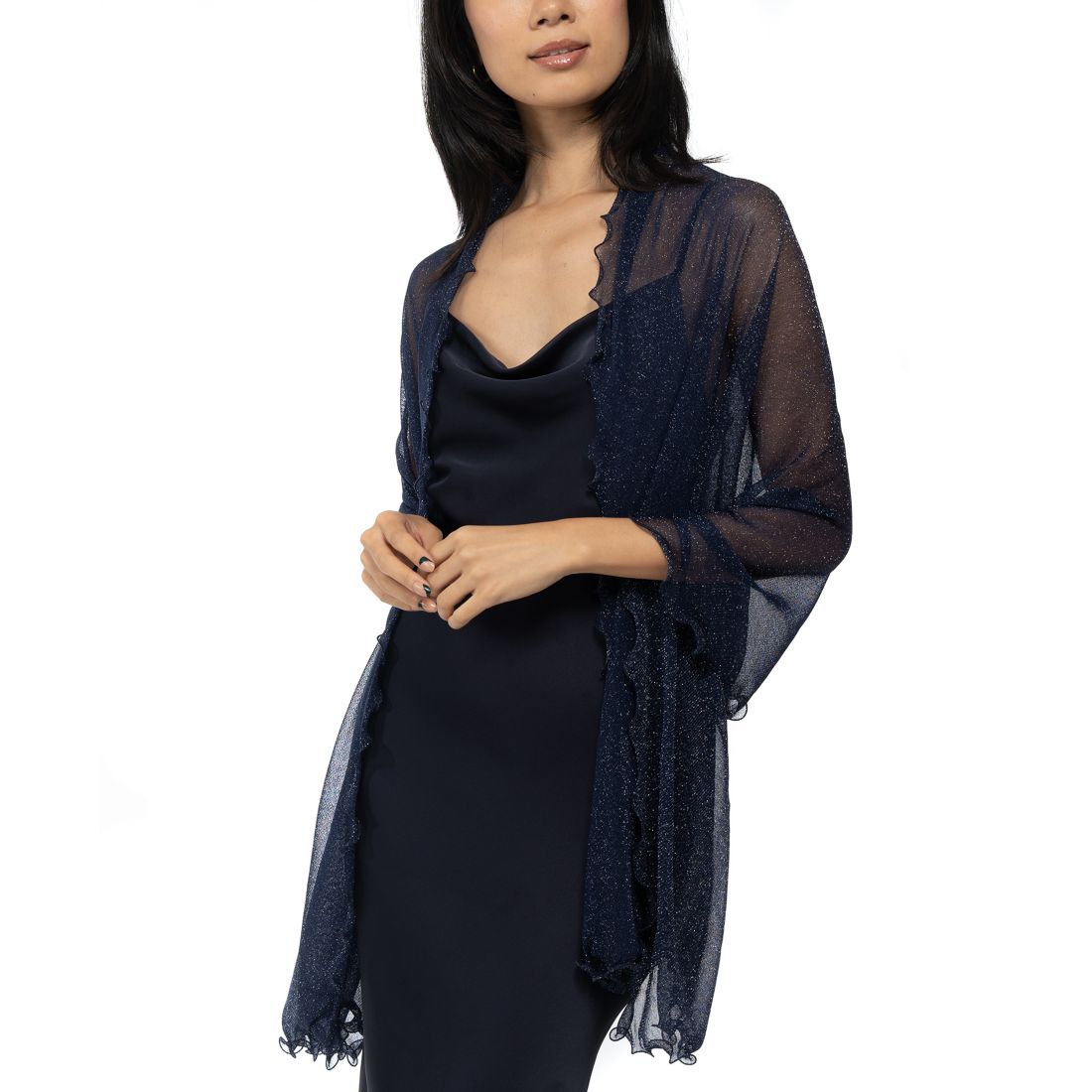 I.n.c. International Concepts Ruffle-Edge Metallic Evening Wrap, Created for Macy's