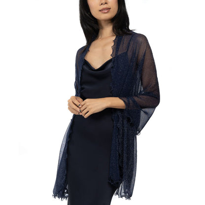 I.n.c. International Concepts Ruffle-Edge Metallic Evening Wrap, Created for Macy's