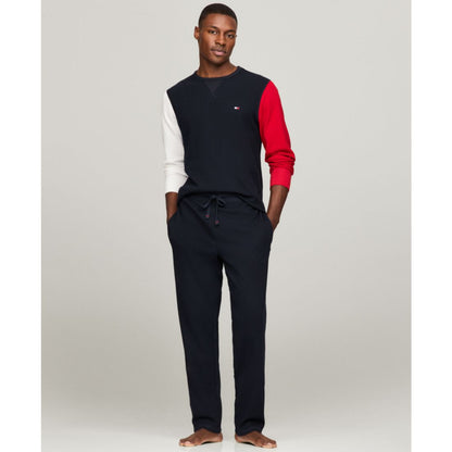 Tommy Hilfiger Men's Thermal Logo Long-Sleeve Pajama Shirt
