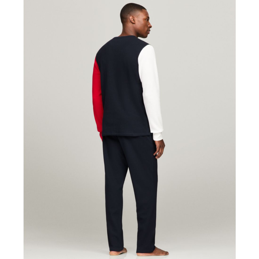 Tommy Hilfiger Men's Thermal Logo Long-Sleeve Pajama Shirt