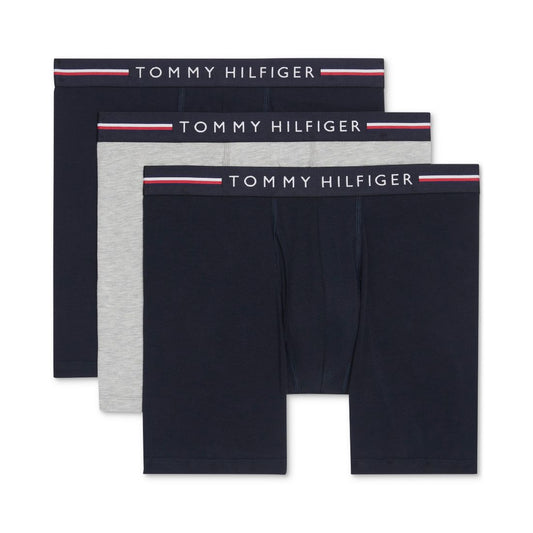 Tommy Hilfiger Men's 3-Pack All Day Comfort Boxer Briefs - Desert Sky/ Grey Heather/desert Sky