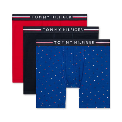 Tommy Hilfiger Men's 3-Pack All Day Comfort Boxer Briefs - Desert Sky/ Grey Heather/desert Sky