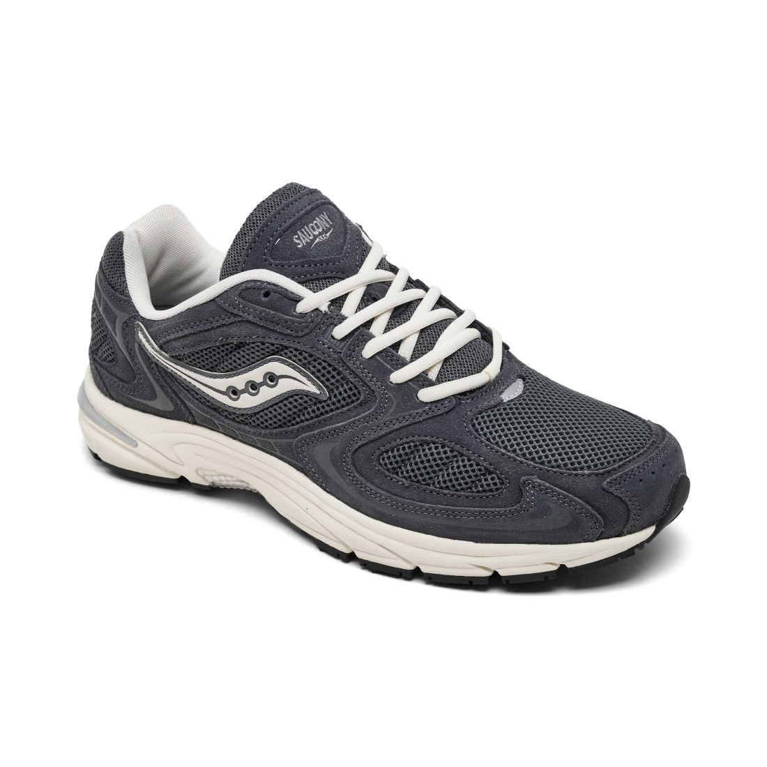 Saucony Men's and Women's Grid Jazz 9 Suede Casual Sneakers from Finish Line - Graphite, Cream